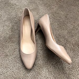 Cole Haan Grand Os Lena Beige Nude Mid Pump Heels